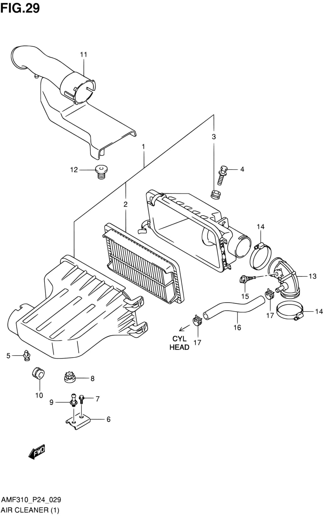 AMF310 (E10,E43,E85) — Engine › 29 - AIR CLEANER