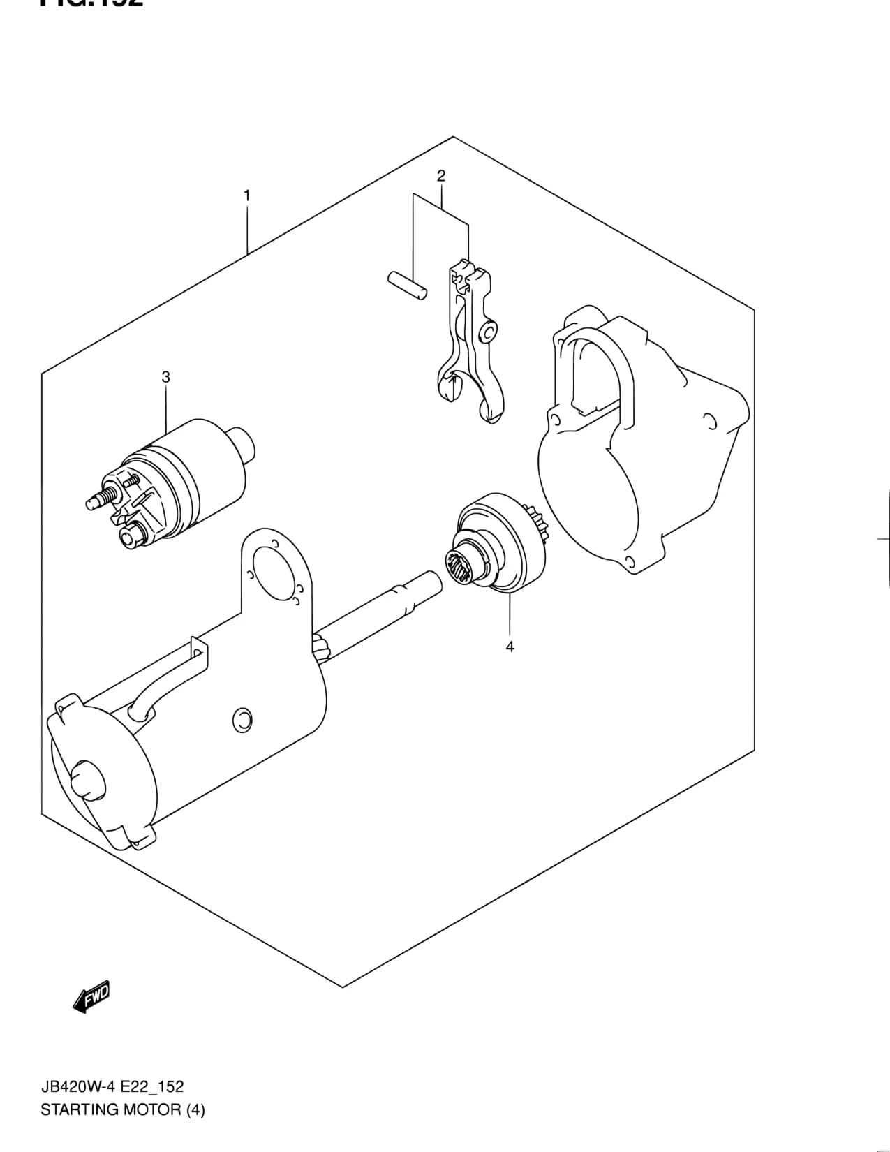 JB419WD-5 — Engine Electrical › 152 - STARTING MOTOR (JB419WD)