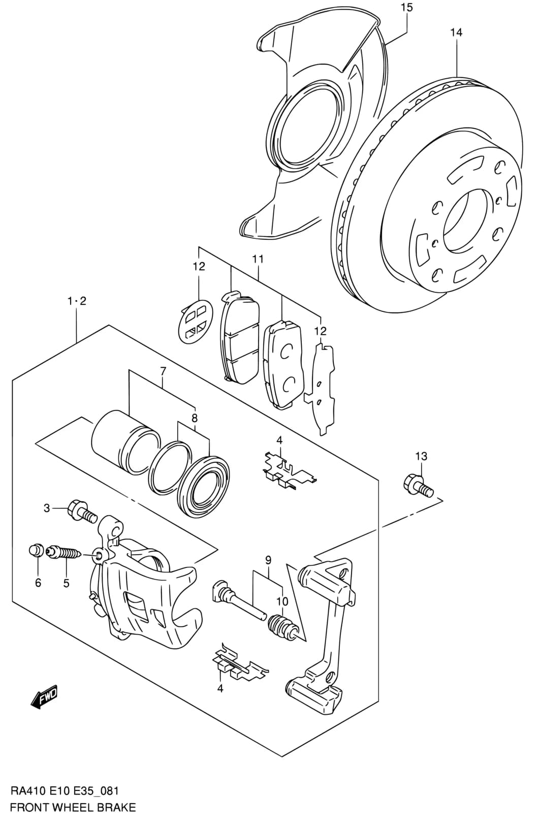 RA410 — Brake › 81 - FRONT WHEEL BRAKE