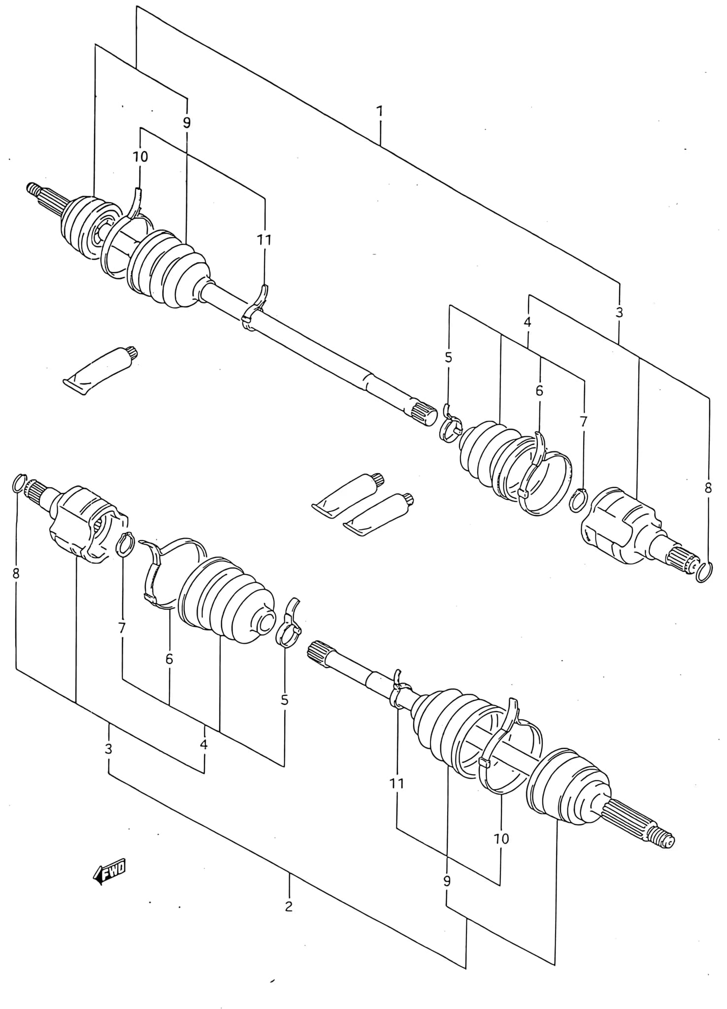 SH410-2 (Maruti) — Suspension › 80 - DRIVE SHAFT (AT)