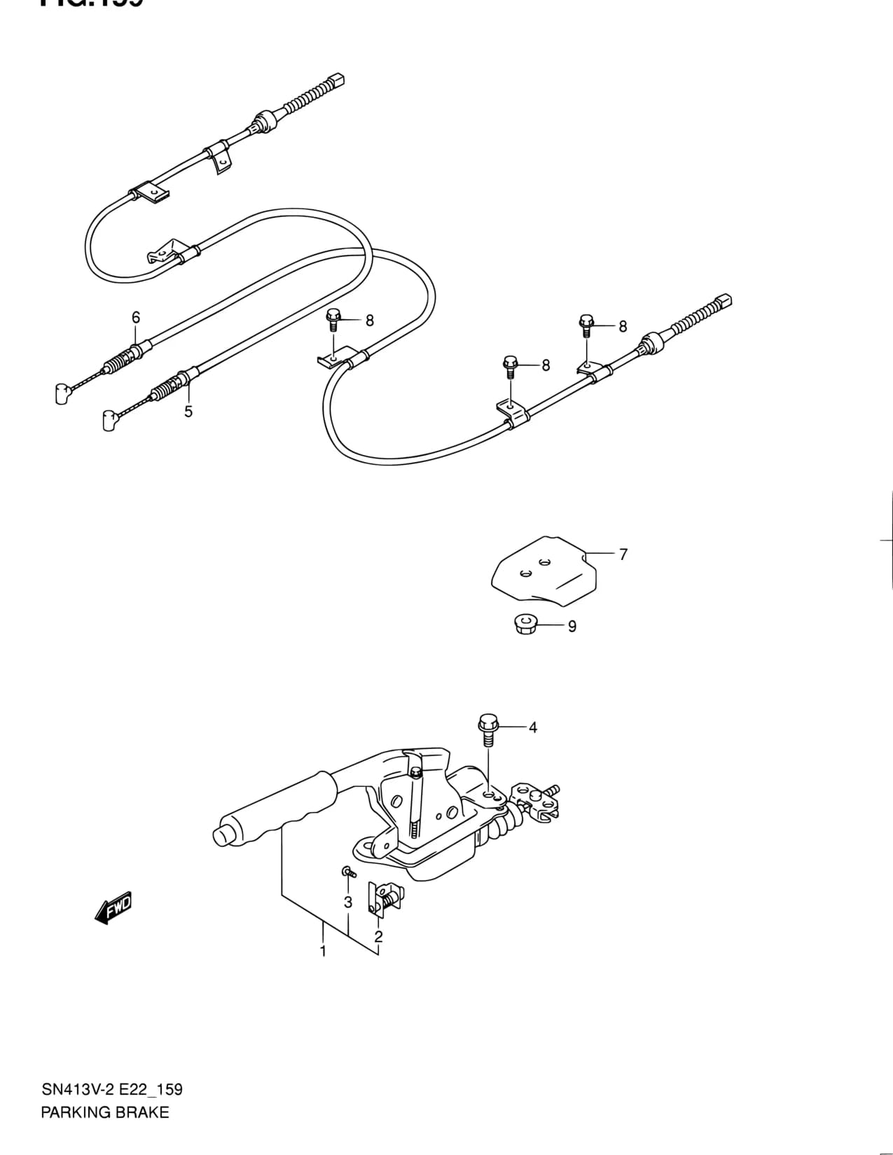 SN413V-3 — Brake › 159 - PARKING BRAKE