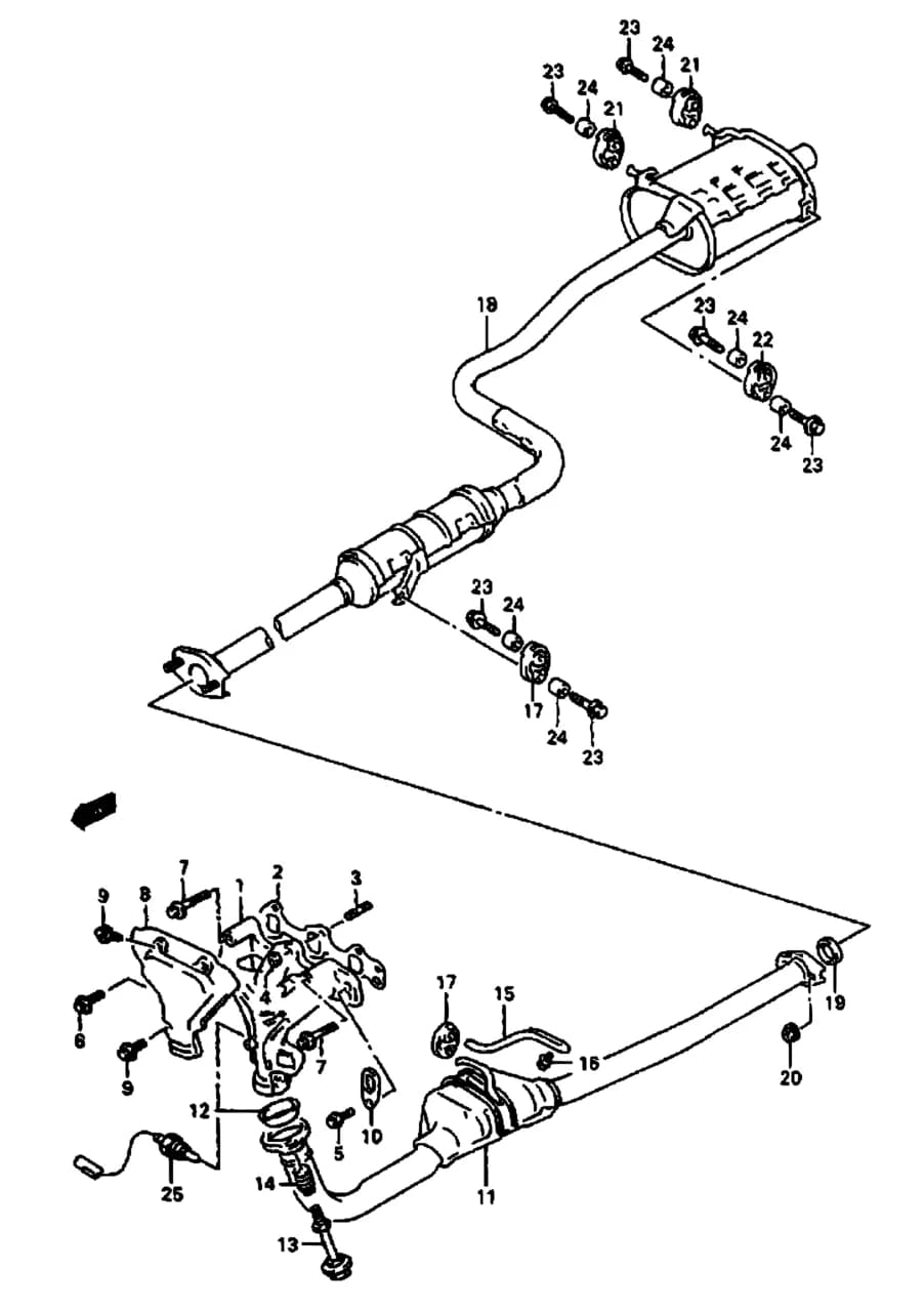 SF310 (Magyar) (E02,E15,E18,E19,E22,E30) — Exhaust › 29 - MUFFLER (SF310)