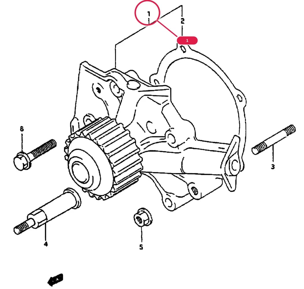 SX306 — Cooling › 18 - WATER PUMP