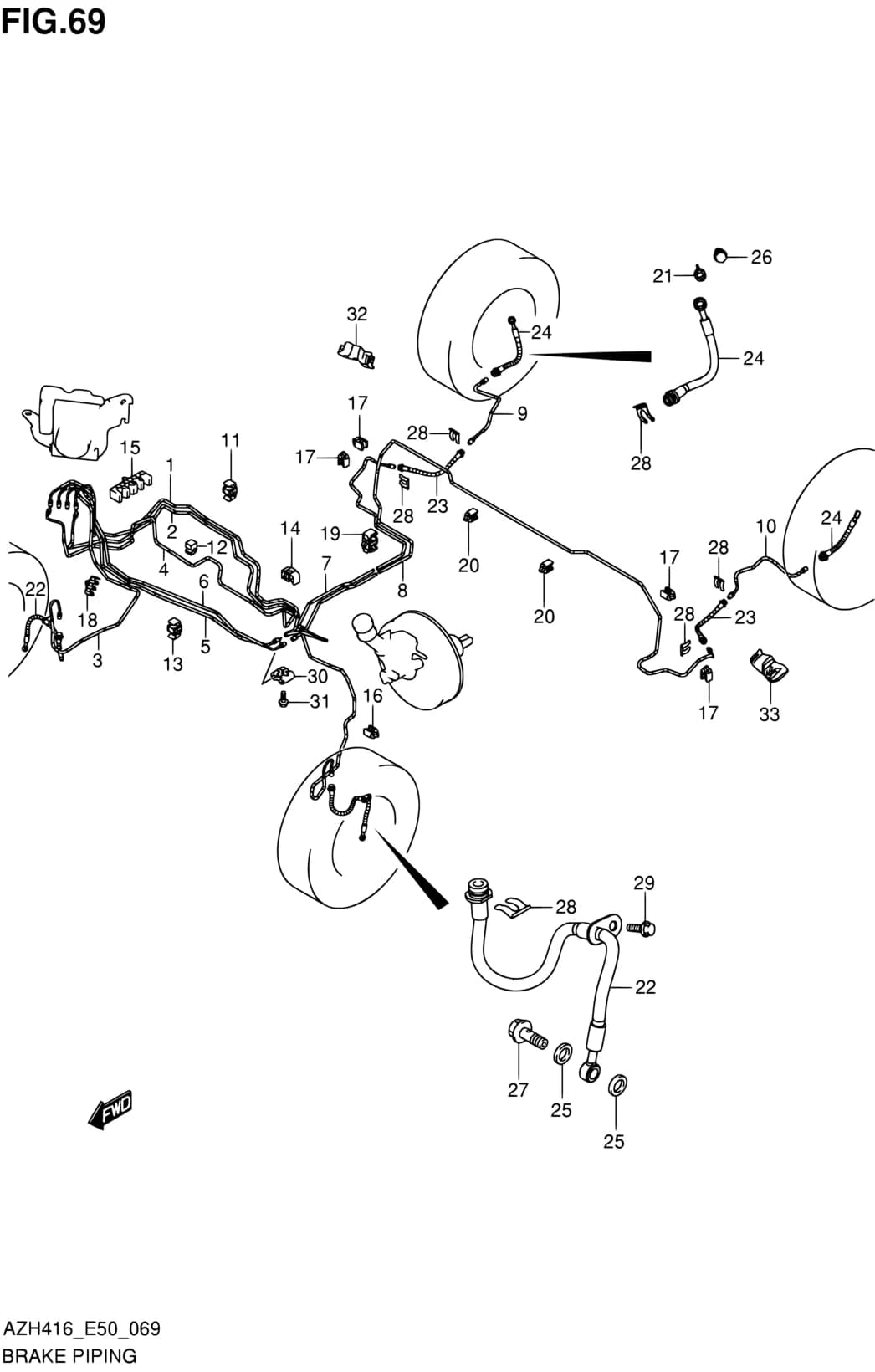 AZH416 (E50) — Brake › 69 - BRAKE PIPING