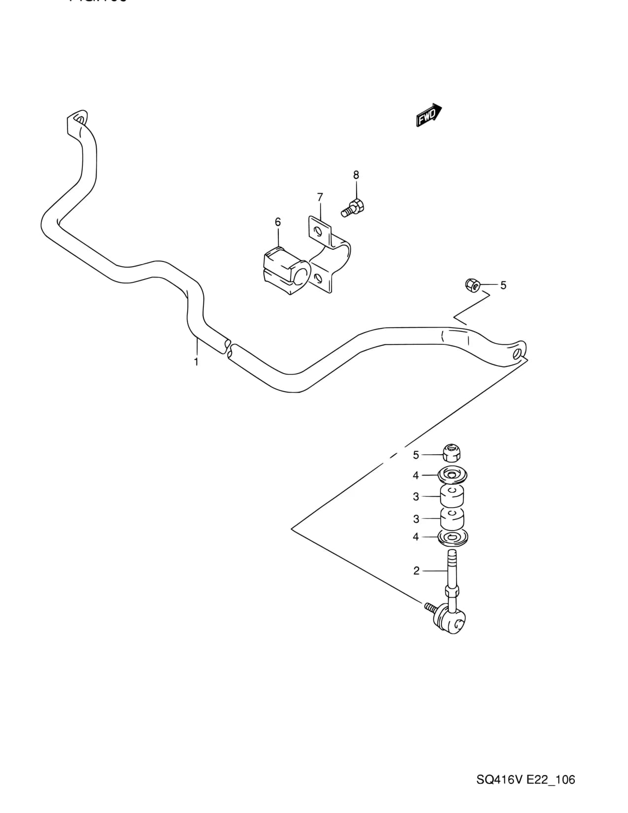 SQ416V — Suspension › 106 - FRONT STABILIZER