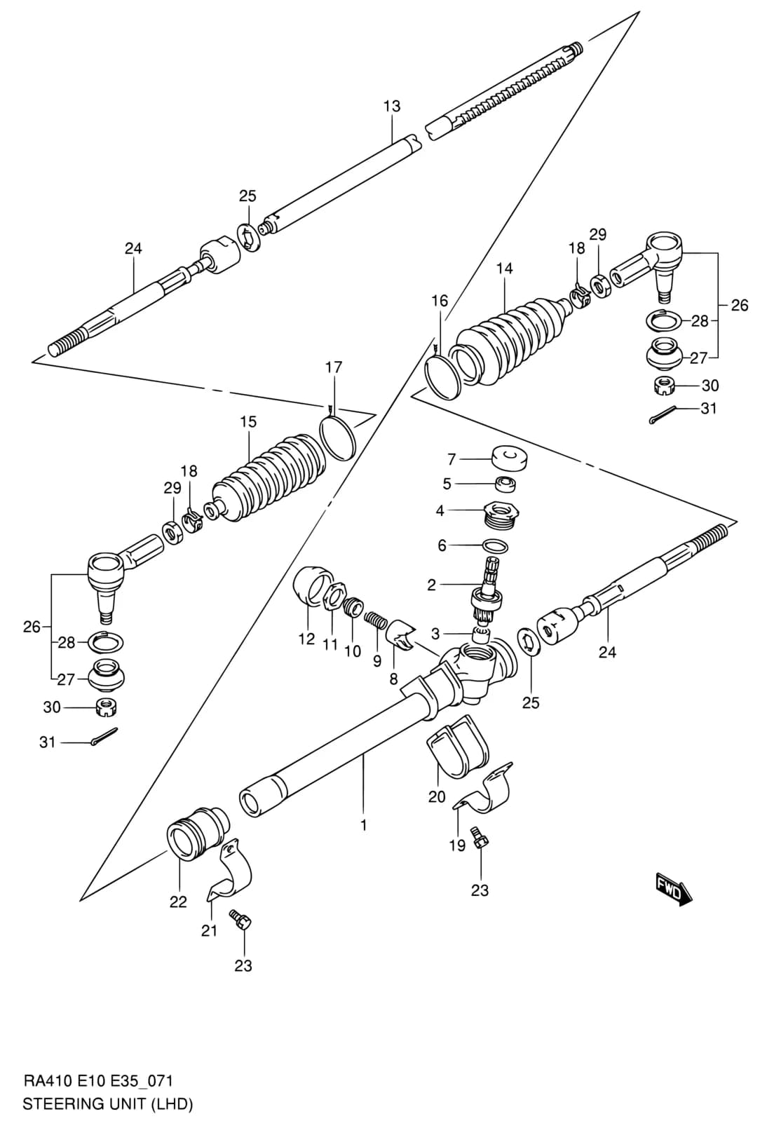 RA410 — Steering › 71 - STEERING UNIT (LHD)
