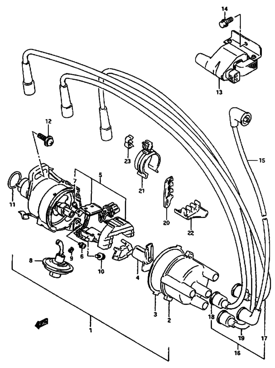 SD306 — Engine Electrical › 62 - DISTRIBUTOR (E01)