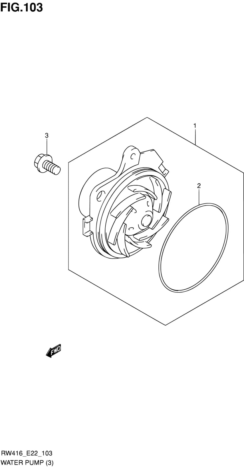 RW419D-2 (MAGYAR) — Cooling › 103 - WATER PUMP (RW419D)