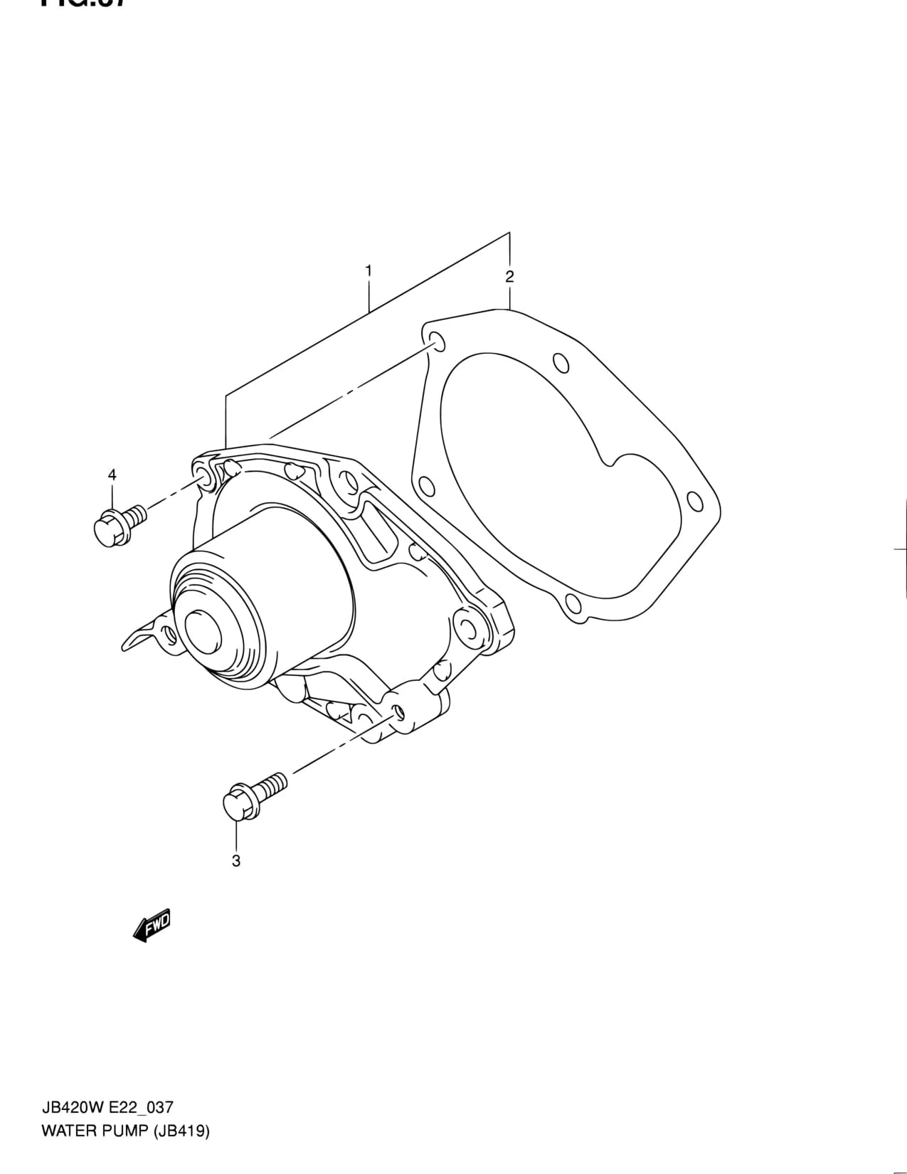 JB419WD — Emission › 37 - WATER PUMP (JB419WD)