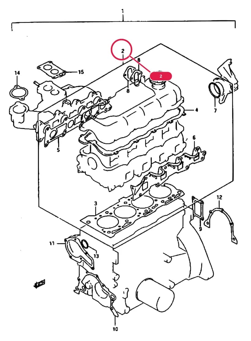 SE416 (Santana) — Engine › 1 - ENG. GASK. S. CARB