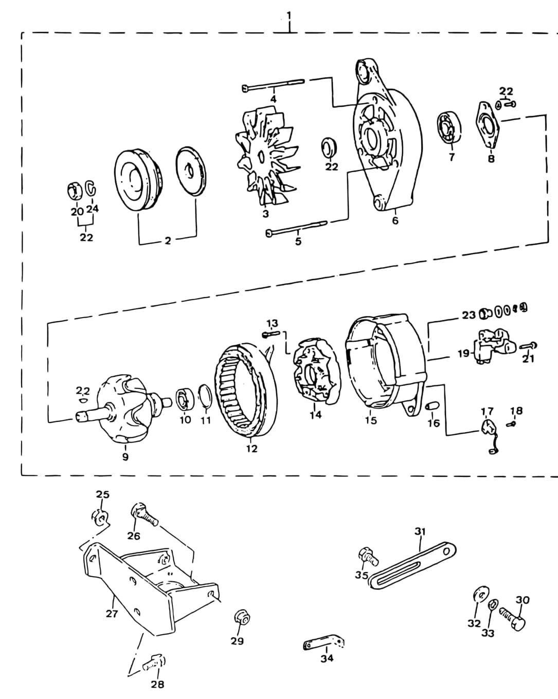 SJ413 (Santana) (E01) — Cooling › 39 - ALTERNATOR, INJ.