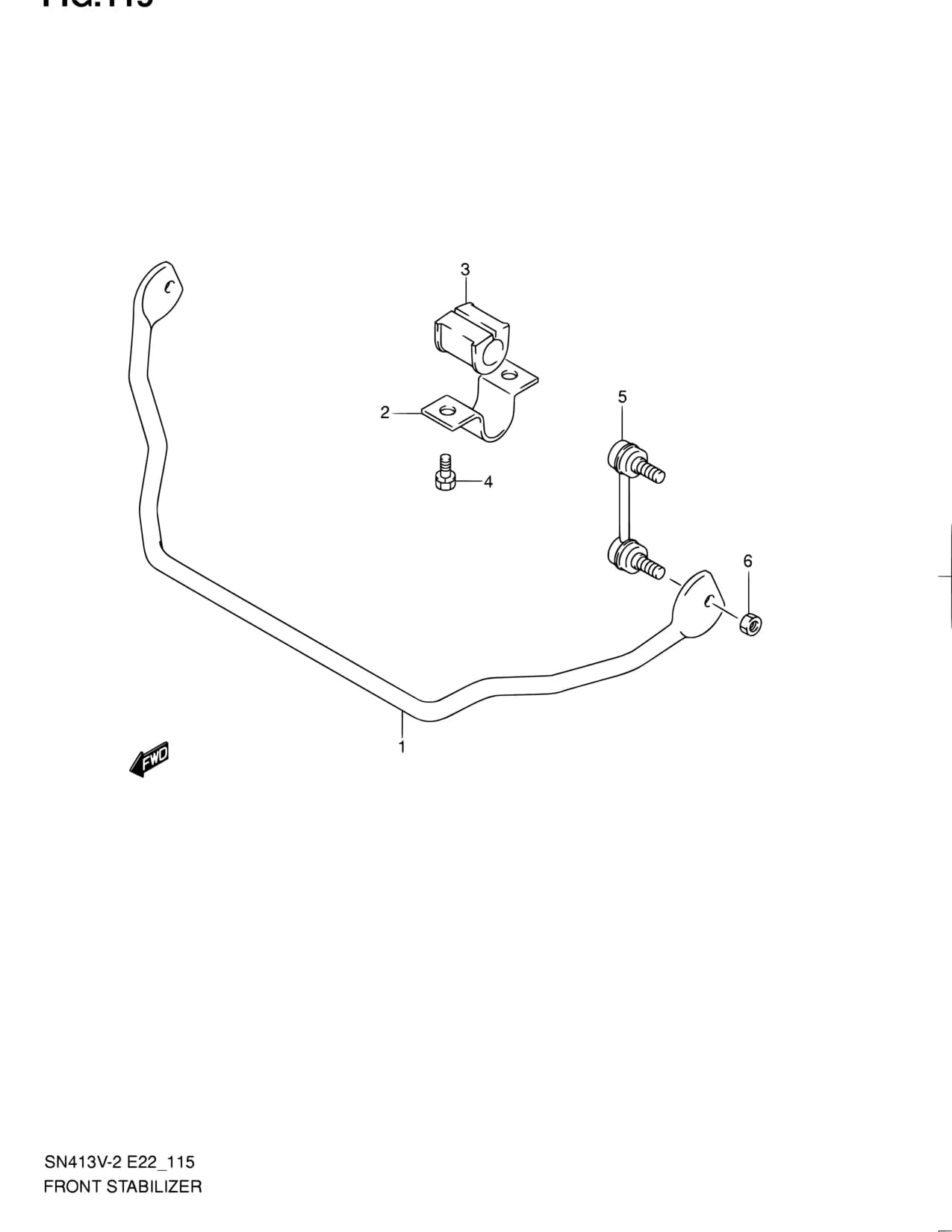 SN413V-3 — Suspension › 115 - FRONT STABILIZER