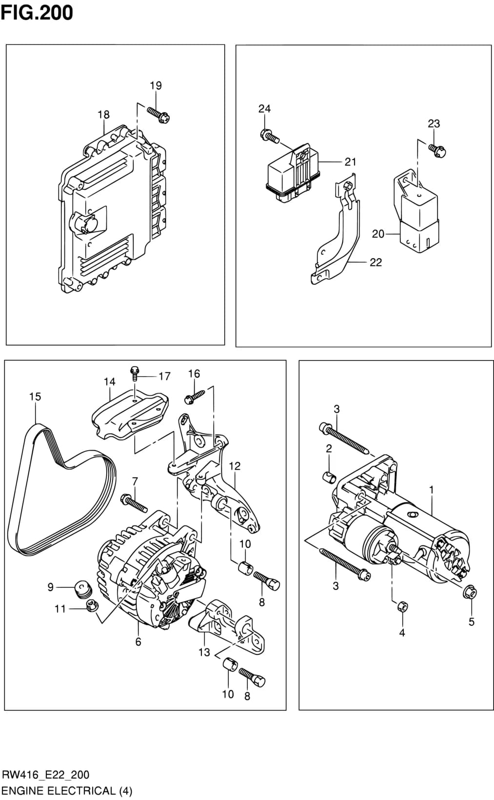 RW416D (MAGYAR) — Engine Electrical › 200 - ENGINE ELECTRICAL (RW416D)