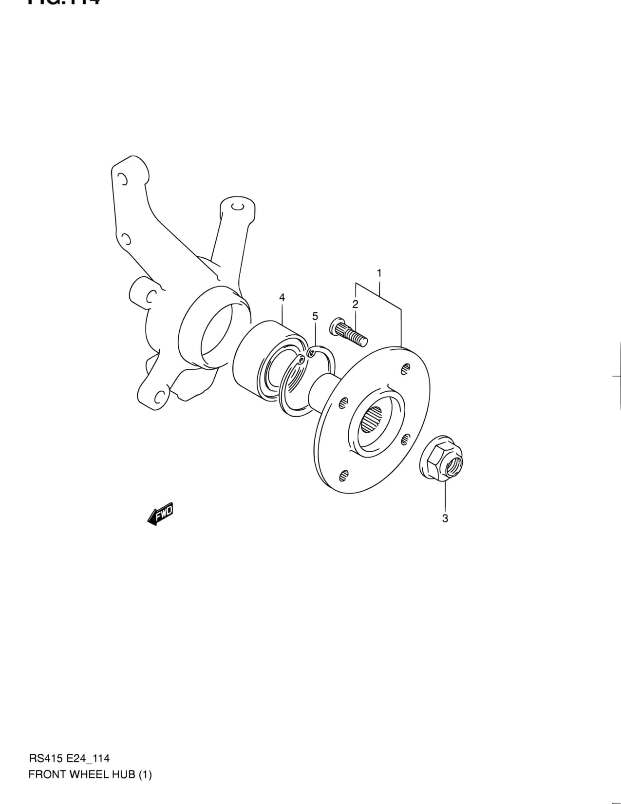 RS413 (E22,E30,E35,E96) — Suspension › 114 - FRONT WHEEL HUB (RS413,RS415)