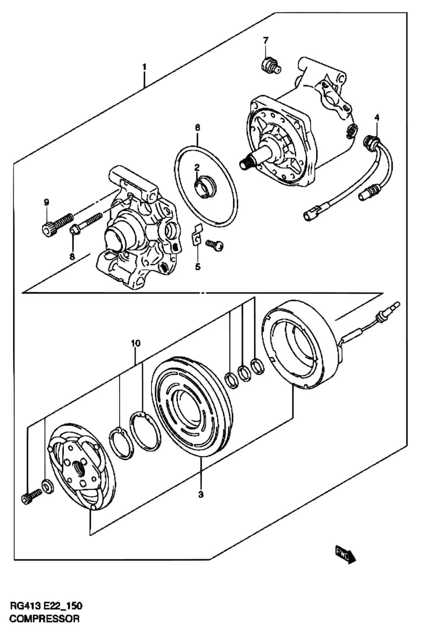 RG413-3 — Air Conditioning › 150 - COMPRESSOR
