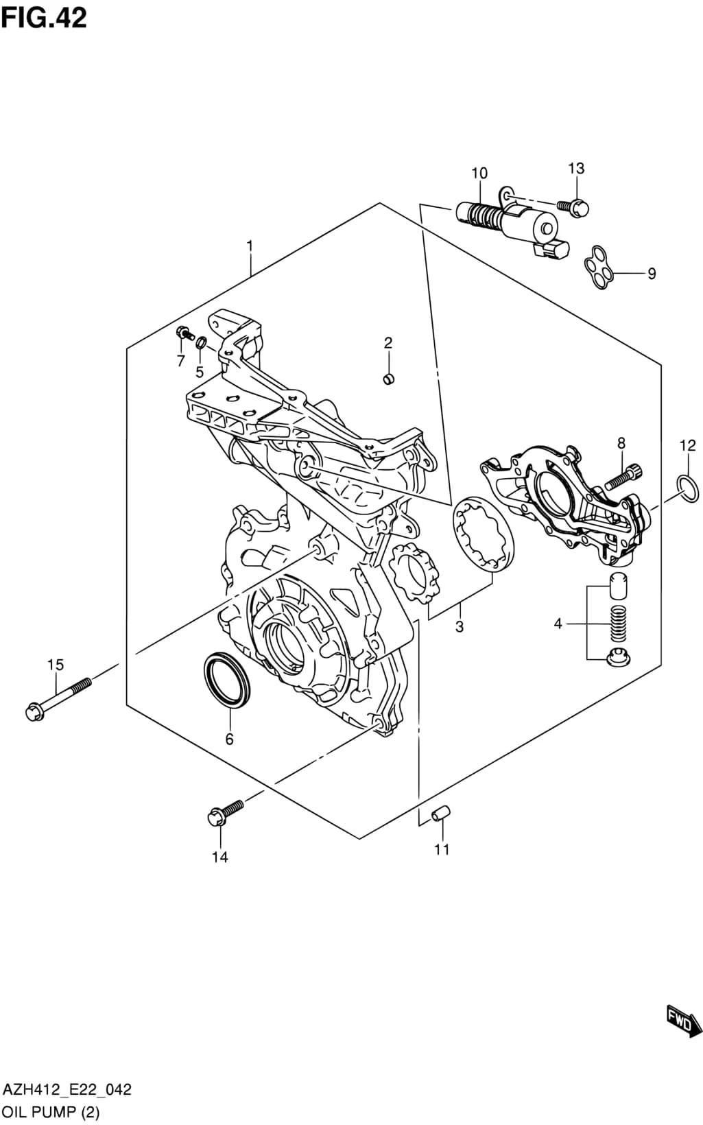 AZH412 (E22) — Lubrication › 42 - OIL PUMP (K14B)
