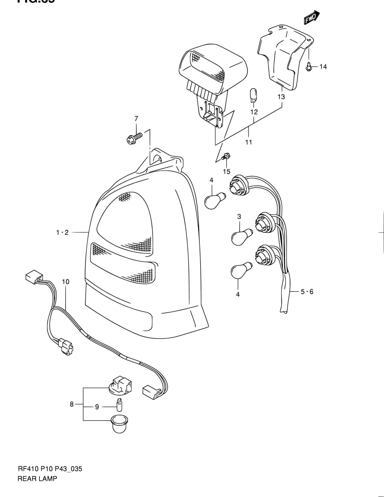RF410 (MY 2004) — Electrical › 35 - REAR LAMP