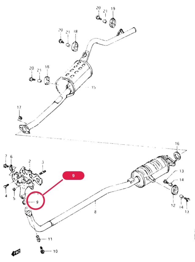SB308-2 (E01) — Exhaust › 15 - MUFFLER