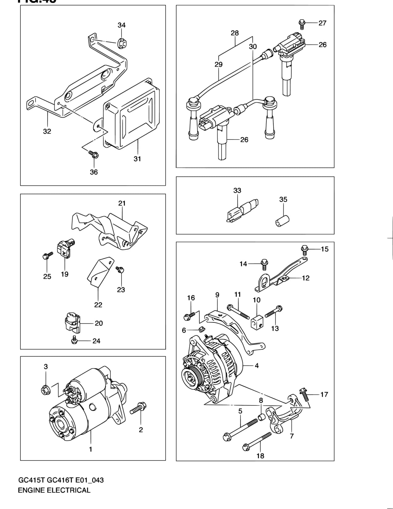 GC415T — Engine › 43 - ENGINE ELECTRICAL