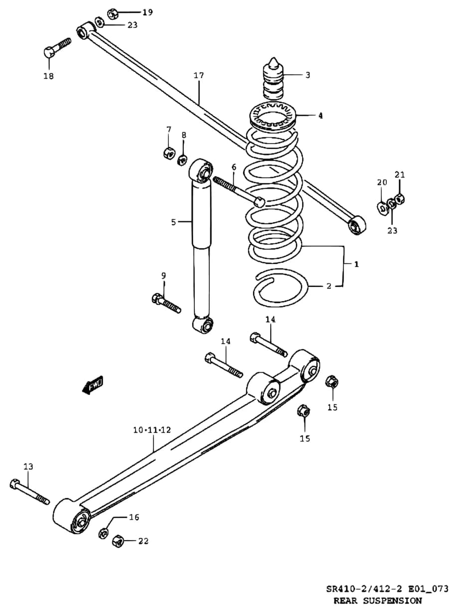 SR412-2 — Suspension › 73 - REAR SUSPENSION
