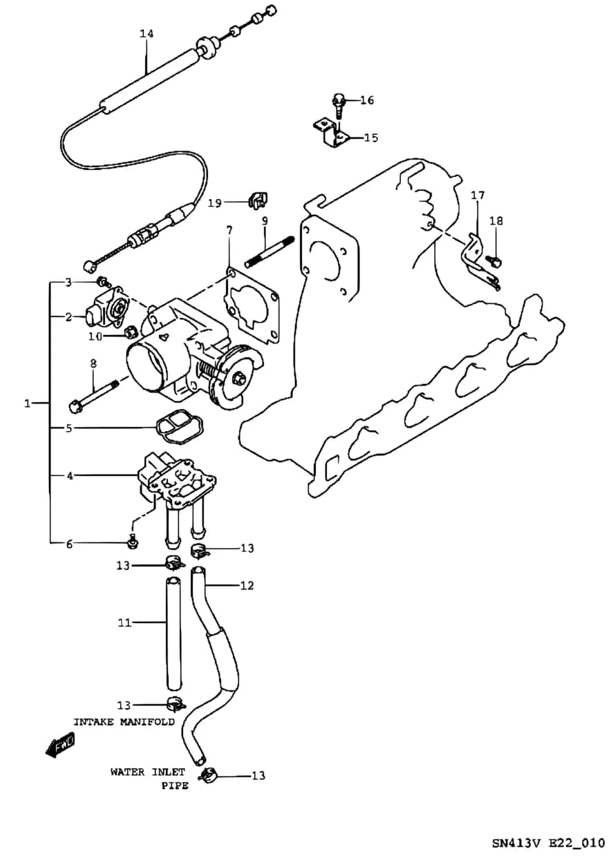 SN413V — Fuel › 10 - THROTTLE BODY