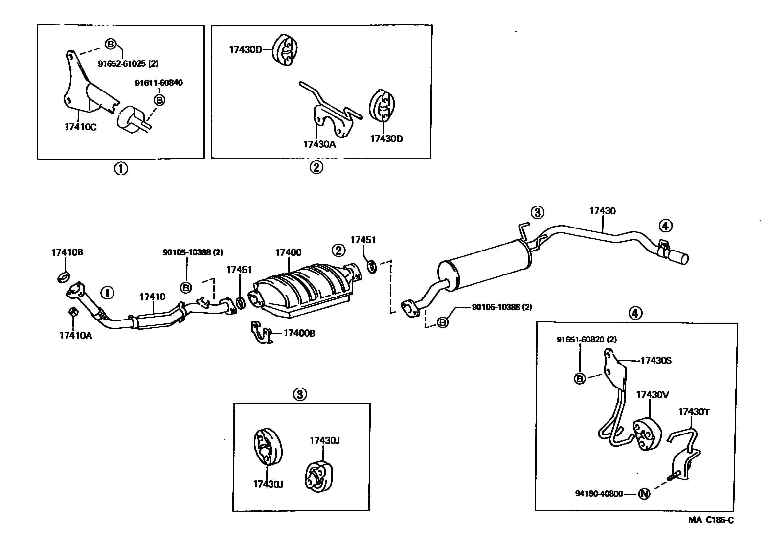 4-RUNNER TRUCK (JPP) 671450 — VZN130L-GKMGEA › 17-02 EXHAUST PIPE