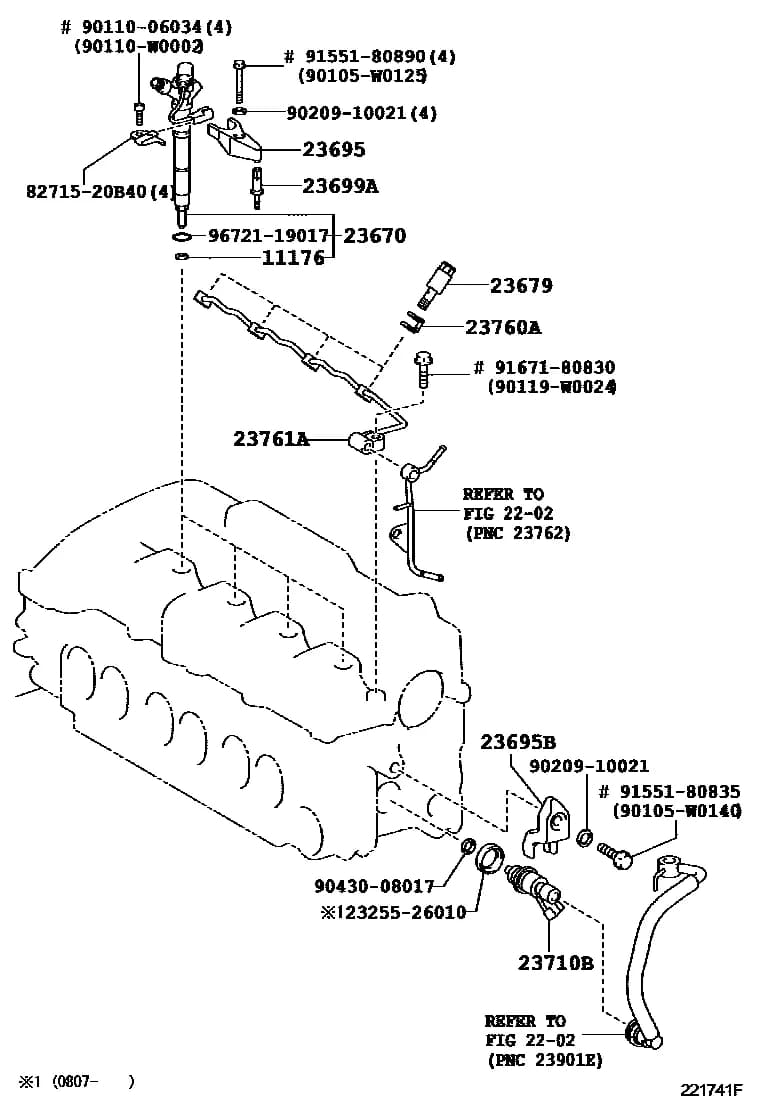 AVENSIS 273550 — ADT251L-AEFEXW › 22-01 INJECTION NOZZLE