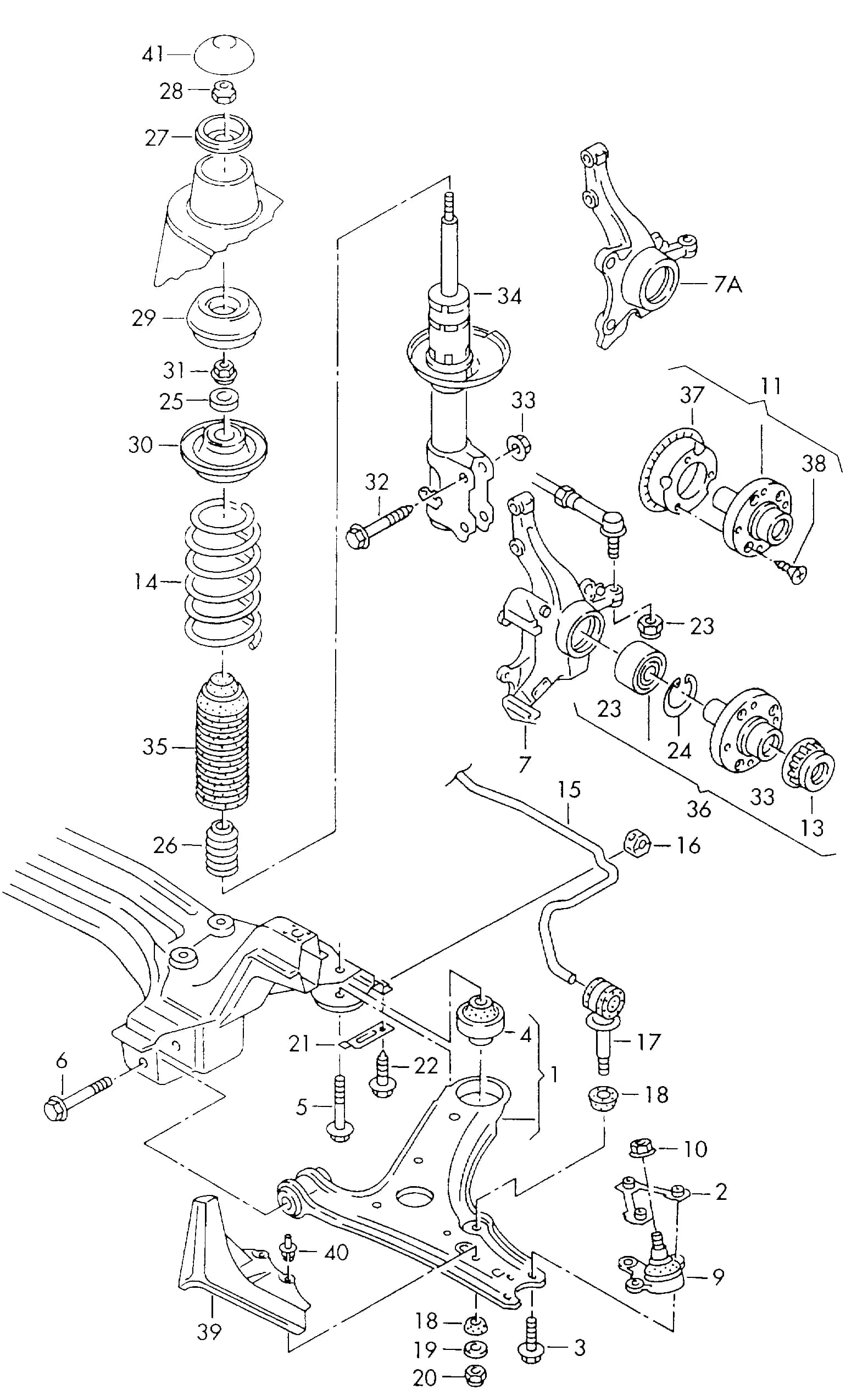2000 (             >> 6N-YY050 000) — Front axle, steering › 40710