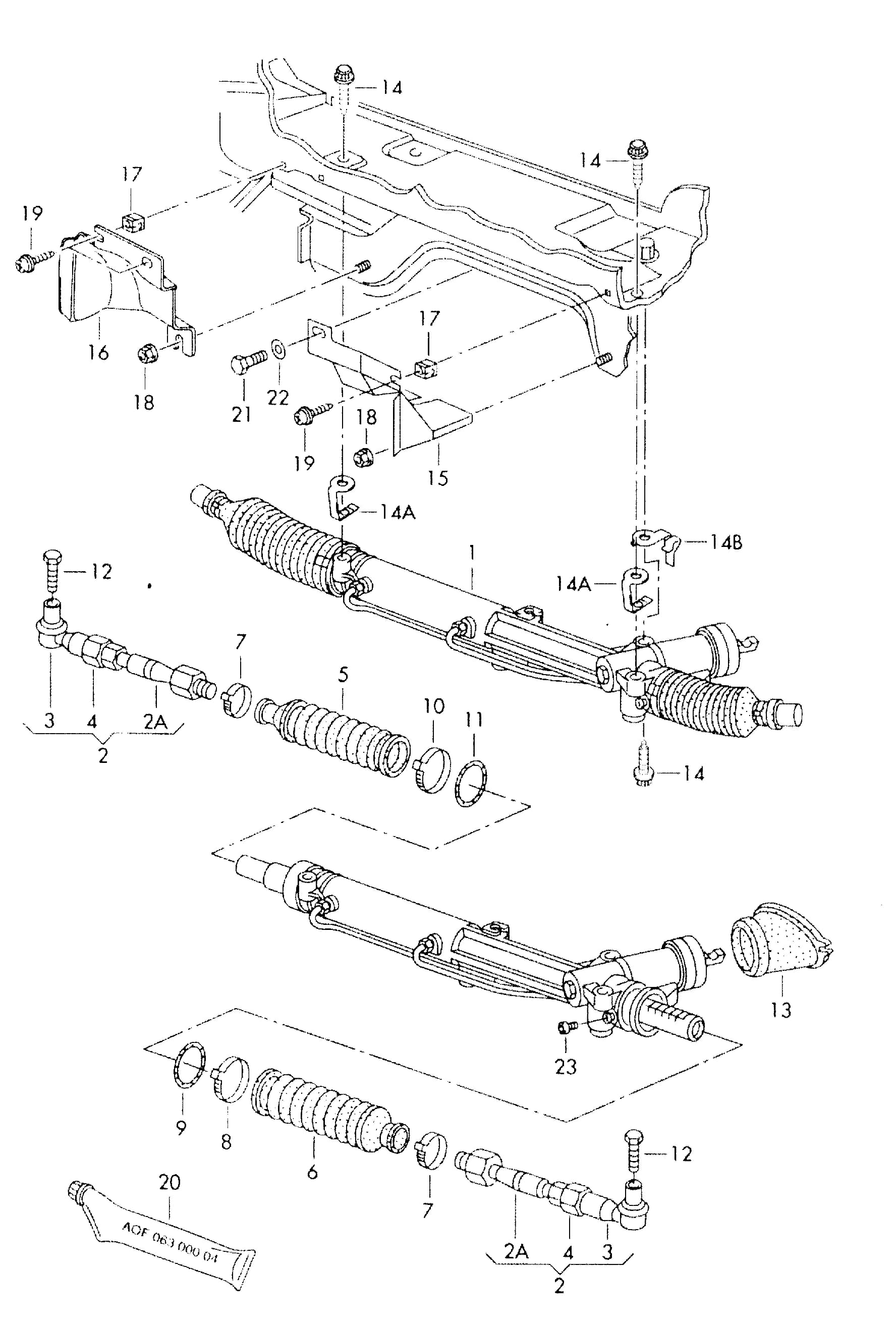 1997 (3B-V-000 001 >>) — Front axle, steering › 42242