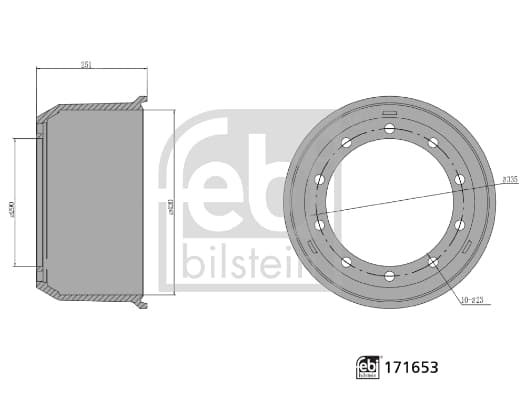 FEBI BILSTEIN 171653 Stabdžių būgnas