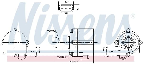 NISSENS 832152 Vandens siurblys