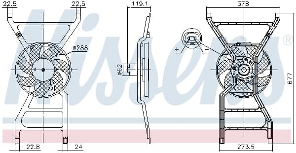 NISSENS 850089 Radiatoriaus ventiliatorius