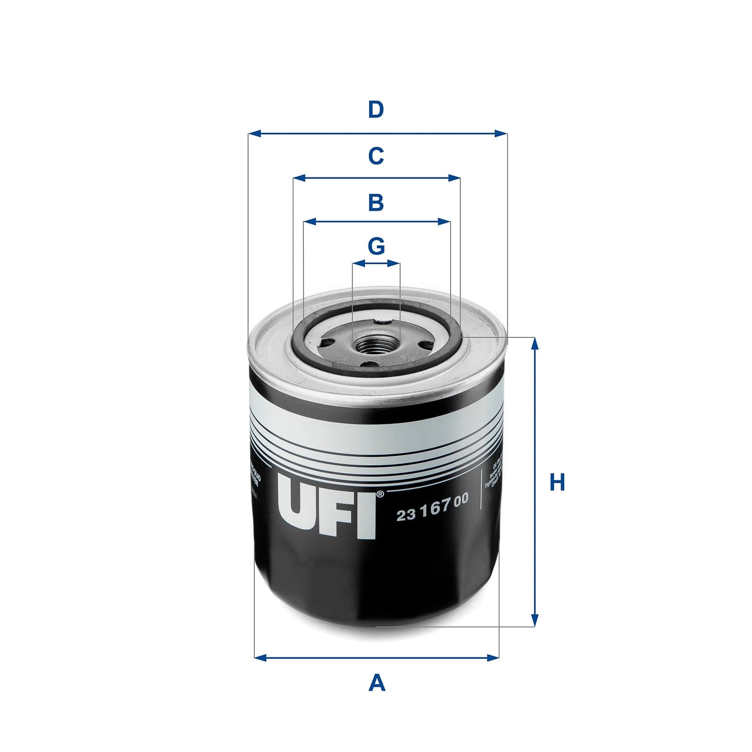 Alyvos filtras — UFI 23.167.00