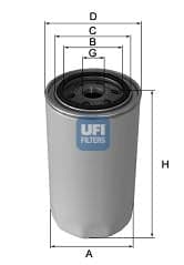 UFI 23.544.00 Alyvos filtras