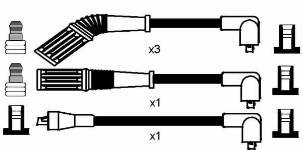 NGK 8224 Uždegimo laidų komplektas