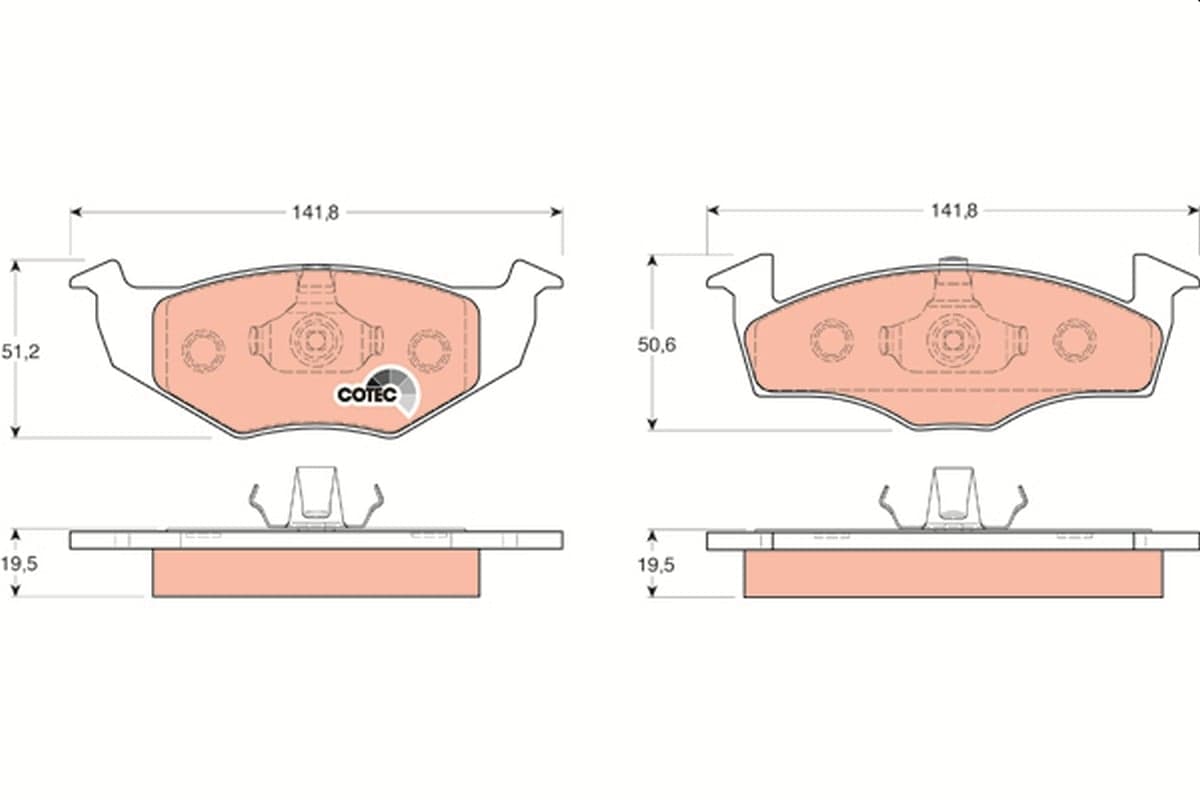 Stabdžių kaladėlių komplektas — TRW GDB1218