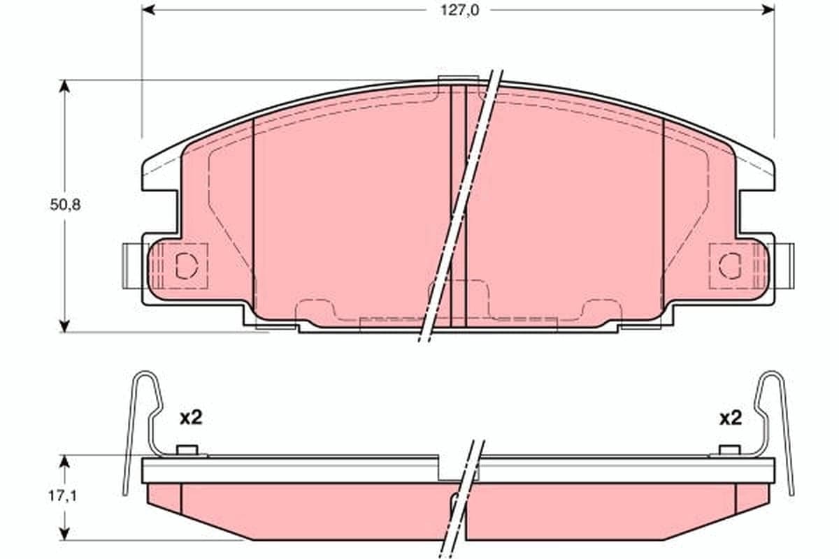 Stabdžių kaladėlių komplektas — TRW GDB3161