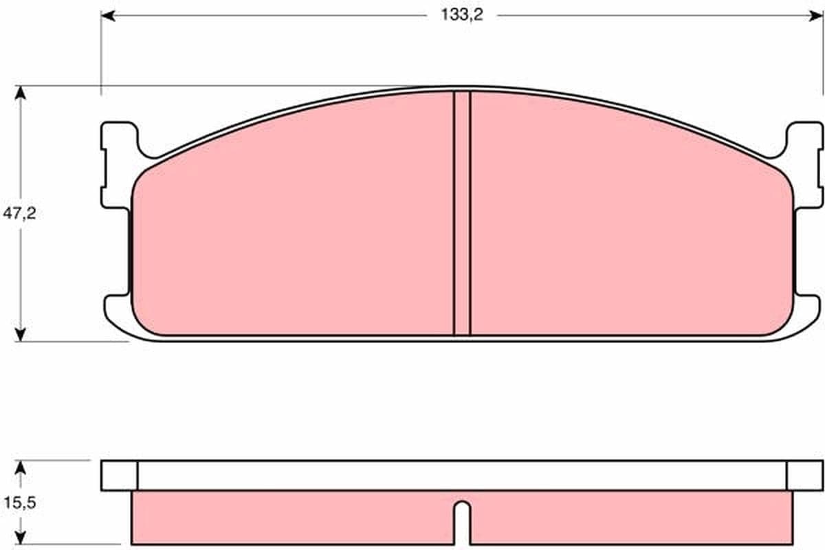 Stabdžių kaladėlių komplektas — TRW GDB345