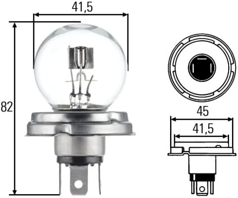 HELLA 8GD 002 088-071 Priekinis žibintas Lemputė