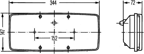 Galinis žibintas — HELLA 2SD 003 167-021