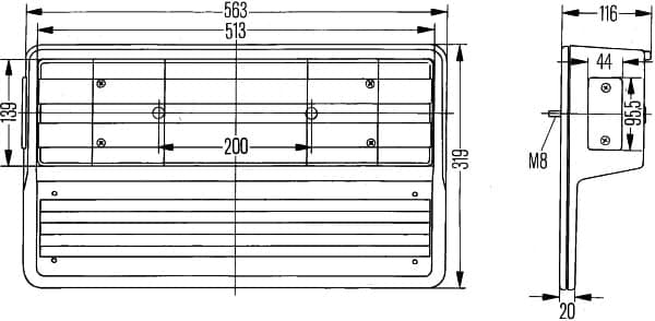 Galinis žibintas — HELLA 2VD 005 300-581