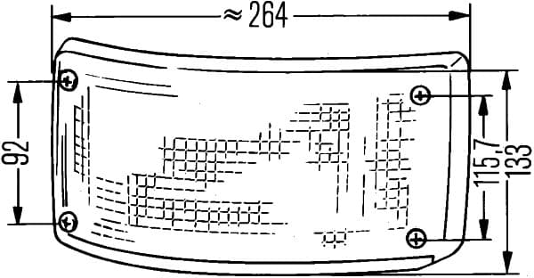 HELLA 2SA 005 603-021 Galinis žibintas