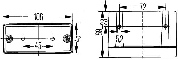 Galinis rūko žibintas — HELLA 2NE 006 609-001