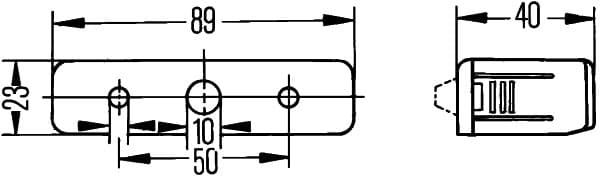 HELLA 2KA 006 896-001 Valstybinio numerio apšvietimas