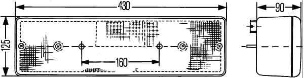 HELLA 2SK 005 883-011 Galinis žibintas