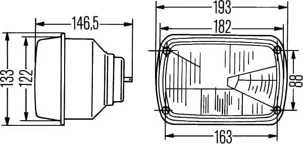 HELLA 1AD 003 305-001 Priekinis žibintas