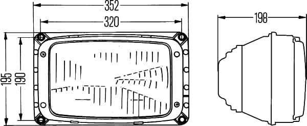 HELLA 1LG 003 434-187 Main headlight