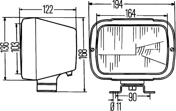 HELLA 1AB 004 231-001 Priekinis žibintas