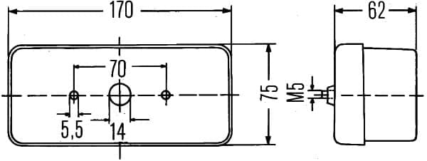 Galinis žibintas — HELLA 2SD 002 582-021