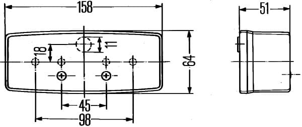 Galinis žibintas — HELLA 2SD 003 184-031